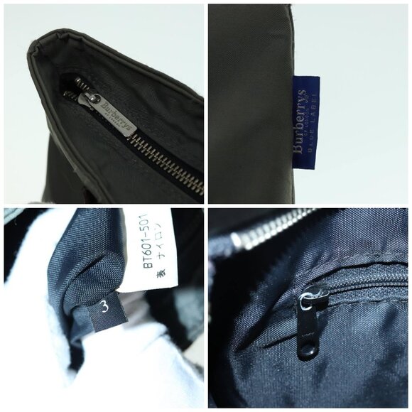 Burberrys Nova Check Blue Label Hand Bag Canvas Khaki - Picture 13 of 14